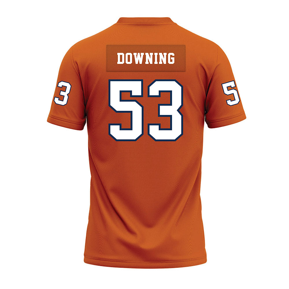 Wheaton IL - NCAA Football : Owen Downing - Orange Premium Football Jersey-1