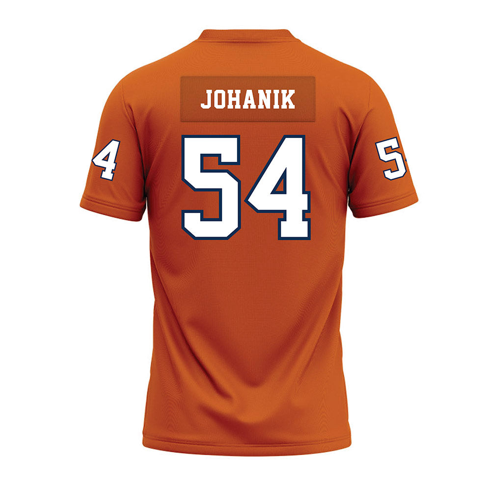 Wheaton IL - NCAA Football : Peter Johanik - Orange Premium Football Jersey-1