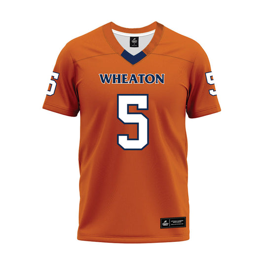 Wheaton IL - NCAA Football : Mark Forcucci - Orange Premium Football Jersey-0