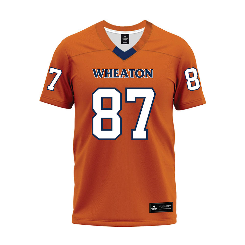 Wheaton IL - NCAA Football : Ethan Crunk - Orange Premium Football Jersey-0