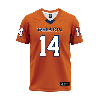 Wheaton IL - NCAA Football : Reid Black - Orange Premium Football Jersey-0