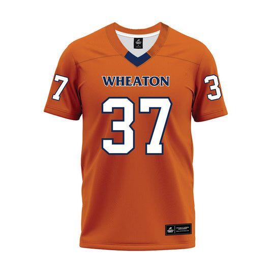 Wheaton IL - NCAA Football : Justin Steinbeck - Orange Premium Football Jersey-0