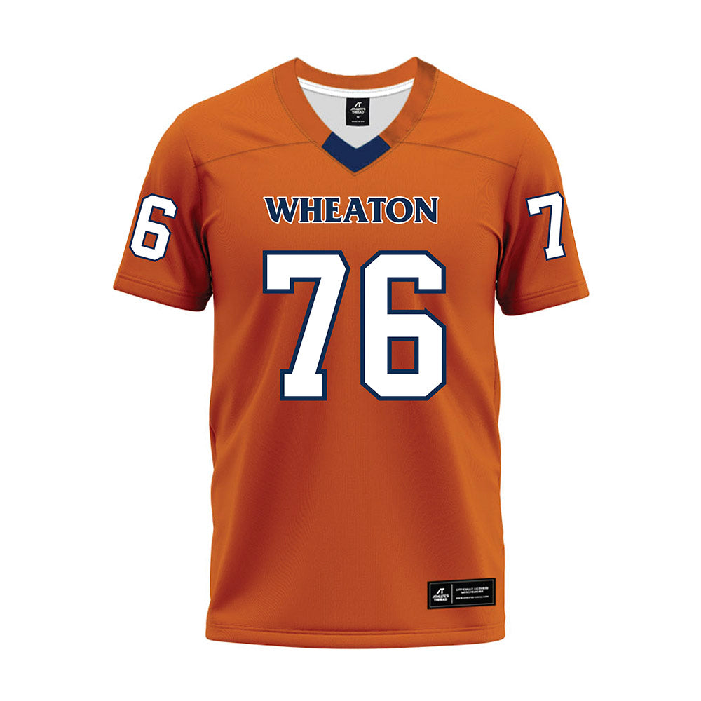 Wheaton IL - NCAA Football : Leo Ost - Orange Premium Football Jersey-0