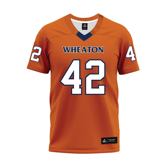 Wheaton IL - NCAA Football : Clay Boatman - Orange Premium Football Jersey-0