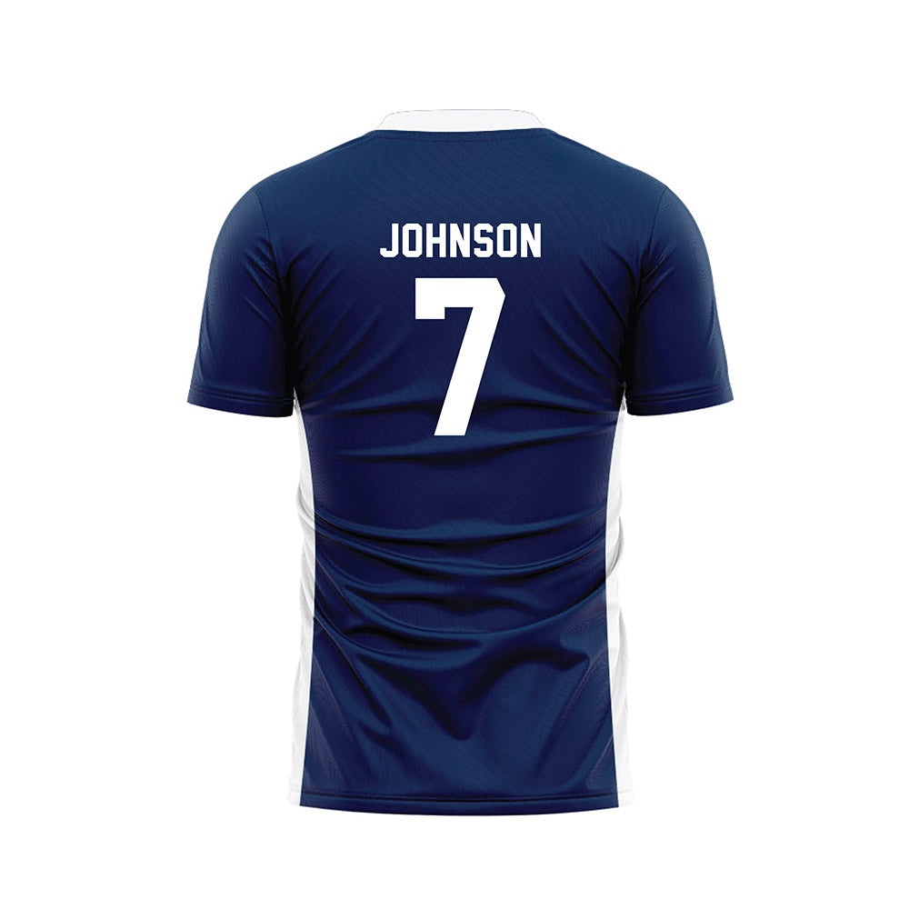 Wheaton IL - NCAA Men's Soccer : Kyle Johnson - Navy Soccer Jersey-1