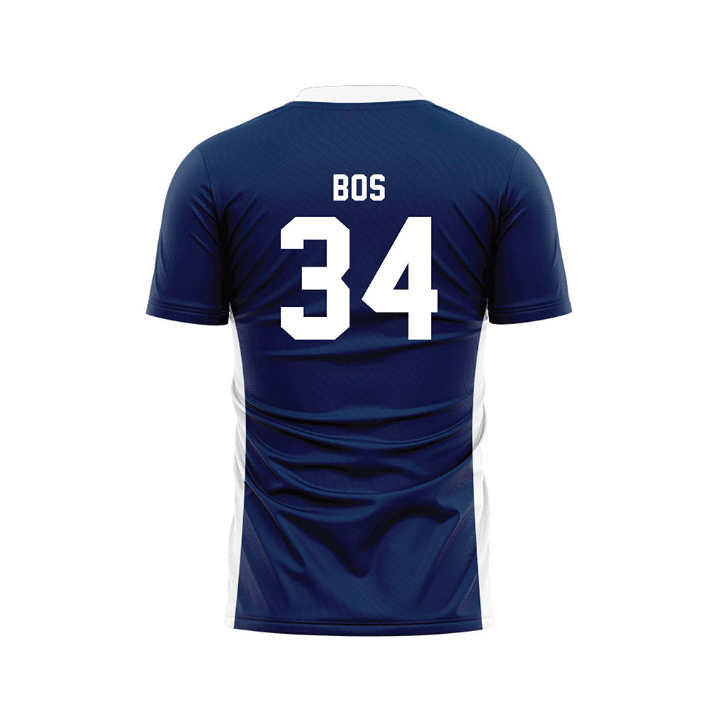 Wheaton IL - NCAA Men's Soccer : Reuben Bos - Navy Soccer Jersey-1