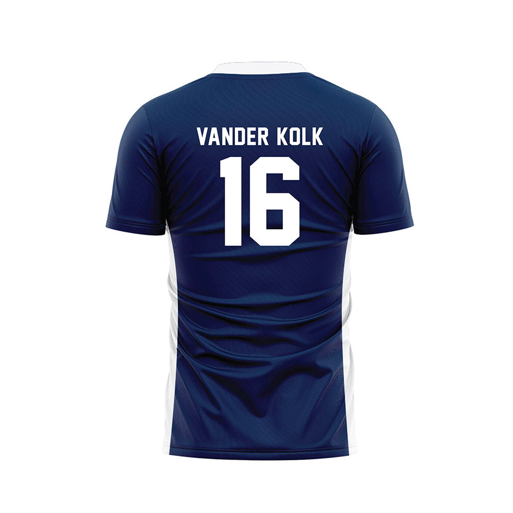 Wheaton IL - NCAA Men's Soccer : Luke Vander Kolk - Navy Soccer Jersey-1
