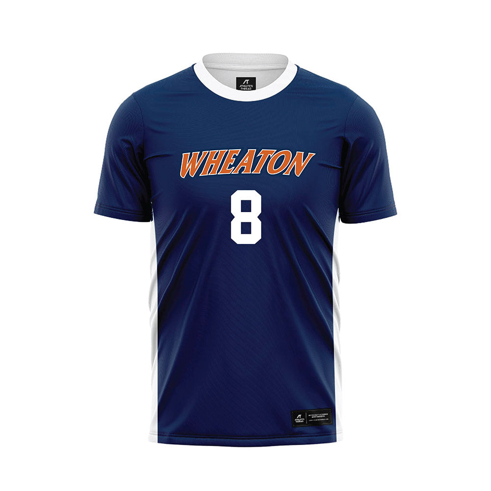 Wheaton IL - NCAA Men's Soccer : Timothy Jones - Navy Soccer Jersey-0