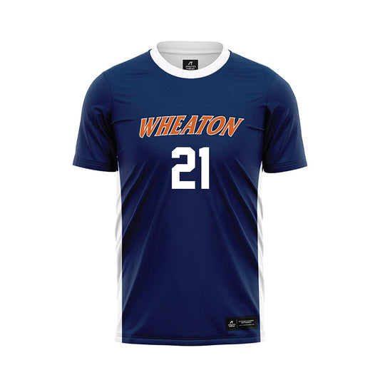 Wheaton IL - NCAA Men's Soccer : Jonathan Michael - Navy Soccer Jersey-0