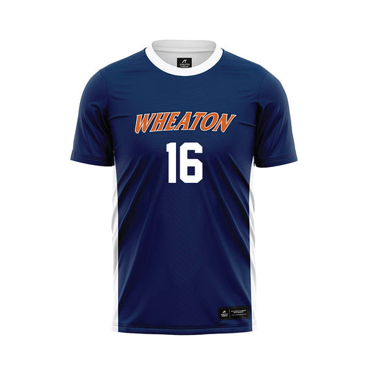 Wheaton IL - NCAA Men's Soccer : Luke Vander Kolk - Navy Soccer Jersey-0