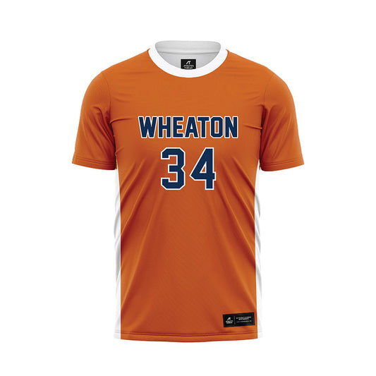 Wheaton IL - NCAA Men's Soccer : Reuben Bos - Orange Soccer Jersey-0