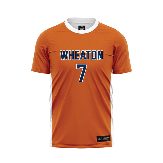 Wheaton IL - NCAA Men's Soccer : Kyle Johnson - Orange Soccer Jersey-0
