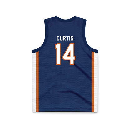 Wheaton IL - NCAA Women's Basketball : Mikaela Curtis - Navy Basketball Jersey-1