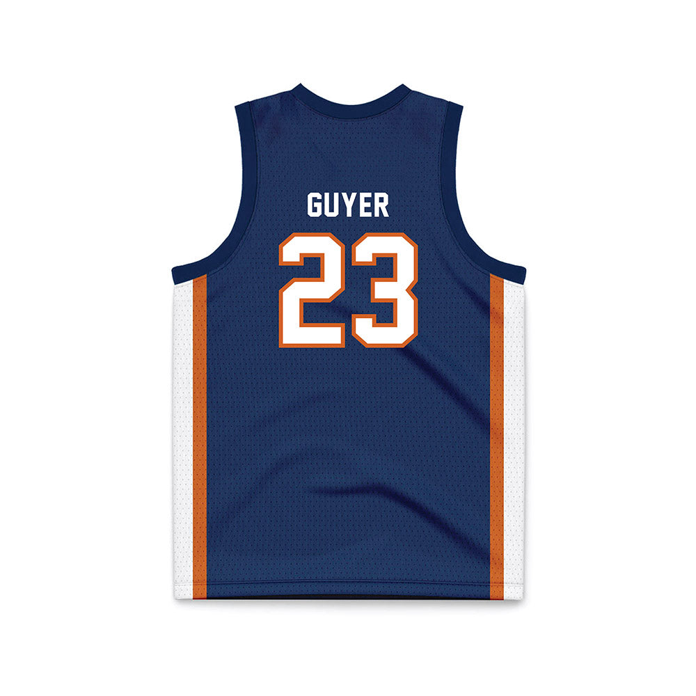 Wheaton IL - NCAA Women's Basketball : Lauren Guyer - Navy Basketball Jersey-1