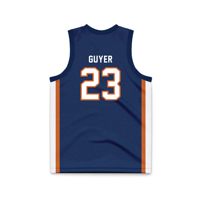 Wheaton IL - NCAA Women's Basketball : Lauren Guyer - Navy Basketball Jersey-1