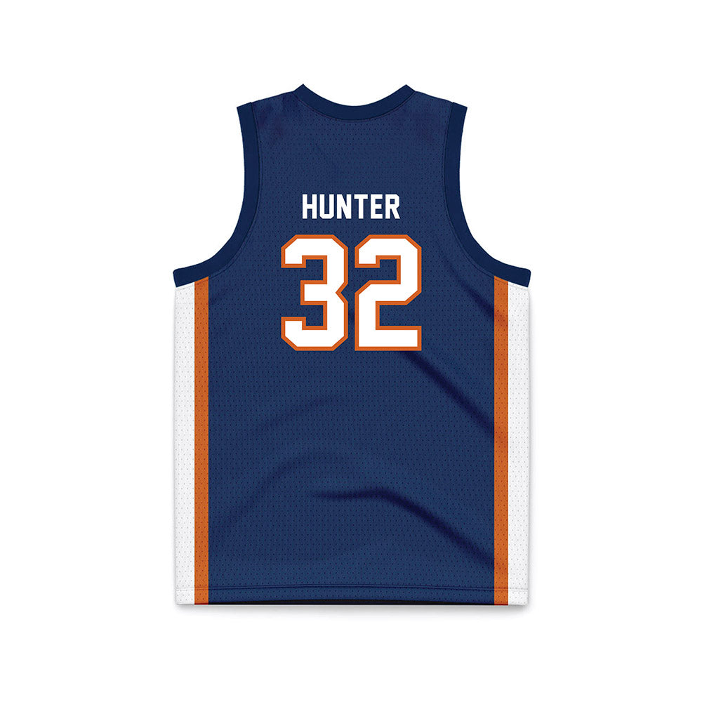 Wheaton IL - NCAA Women's Basketball : Jenna Hunter - Navy Basketball Jersey-1