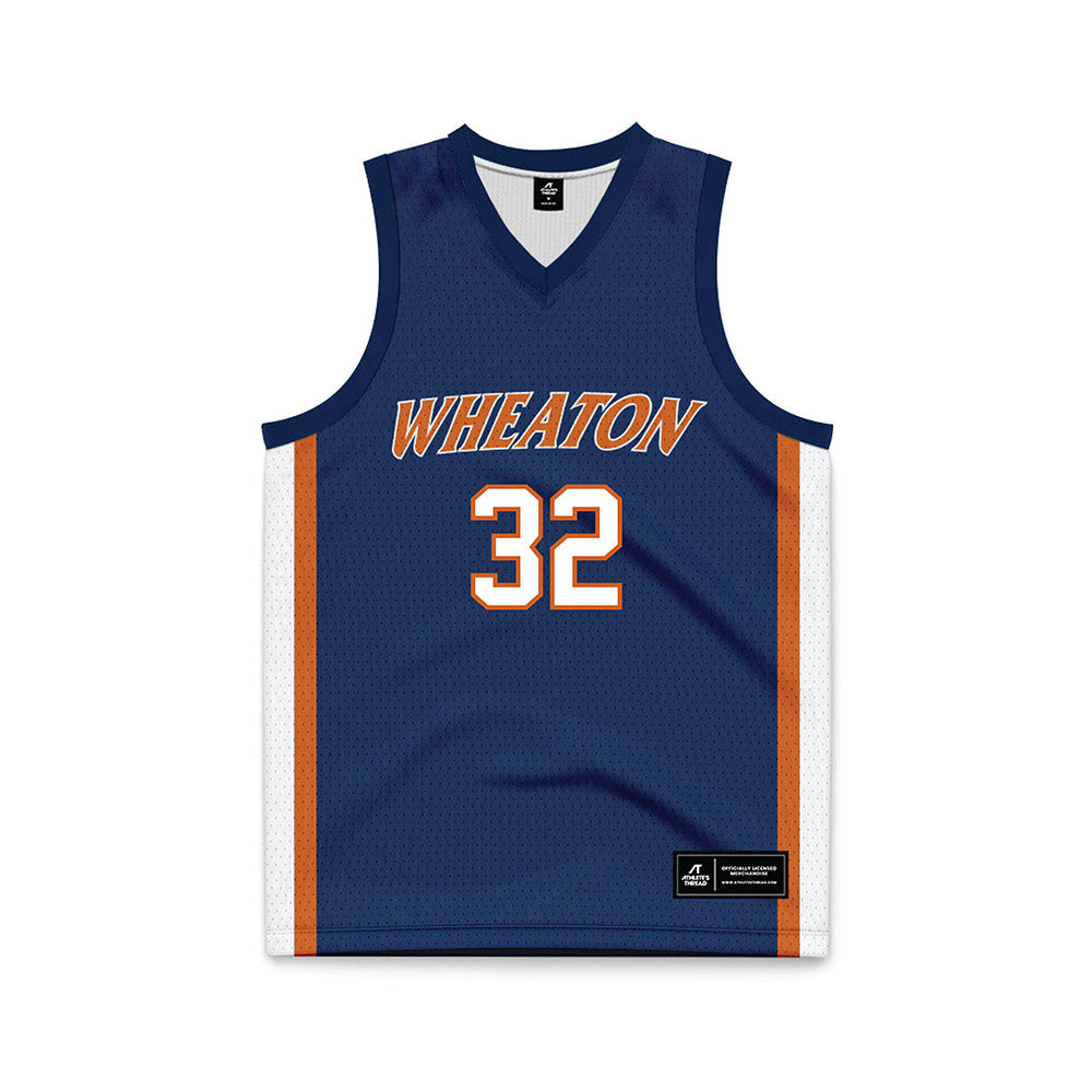 Wheaton IL - NCAA Women's Basketball : Jenna Hunter - Navy Basketball Jersey-0
