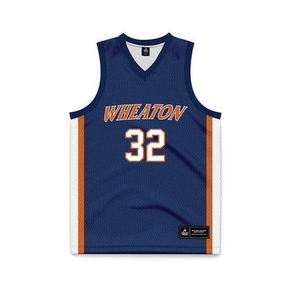 Wheaton IL - NCAA Women's Basketball : Jenna Hunter - Navy Basketball Jersey-0