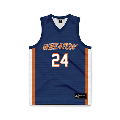 Wheaton IL - NCAA Women's Basketball : Kate Oliver - Navy Basketball Jersey-0