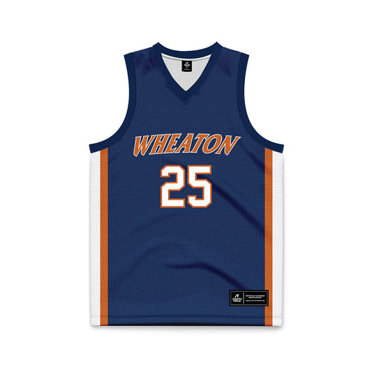Wheaton IL - NCAA Women's Basketball : Clara Snavely - Navy Basketball Jersey-0