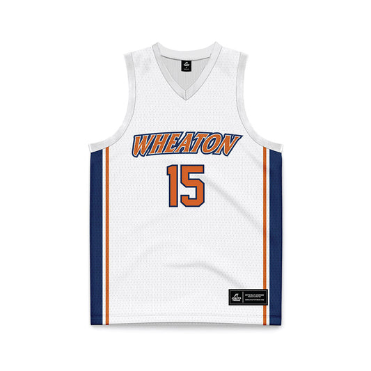 Wheaton IL - NCAA Women's Basketball : Ann Magee Stradinger - White Basketball Jersey-0