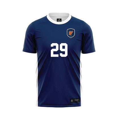 Wheaton IL - NCAA Women's Soccer : Rose Spagnolo - Navy Soccer Jersey-0