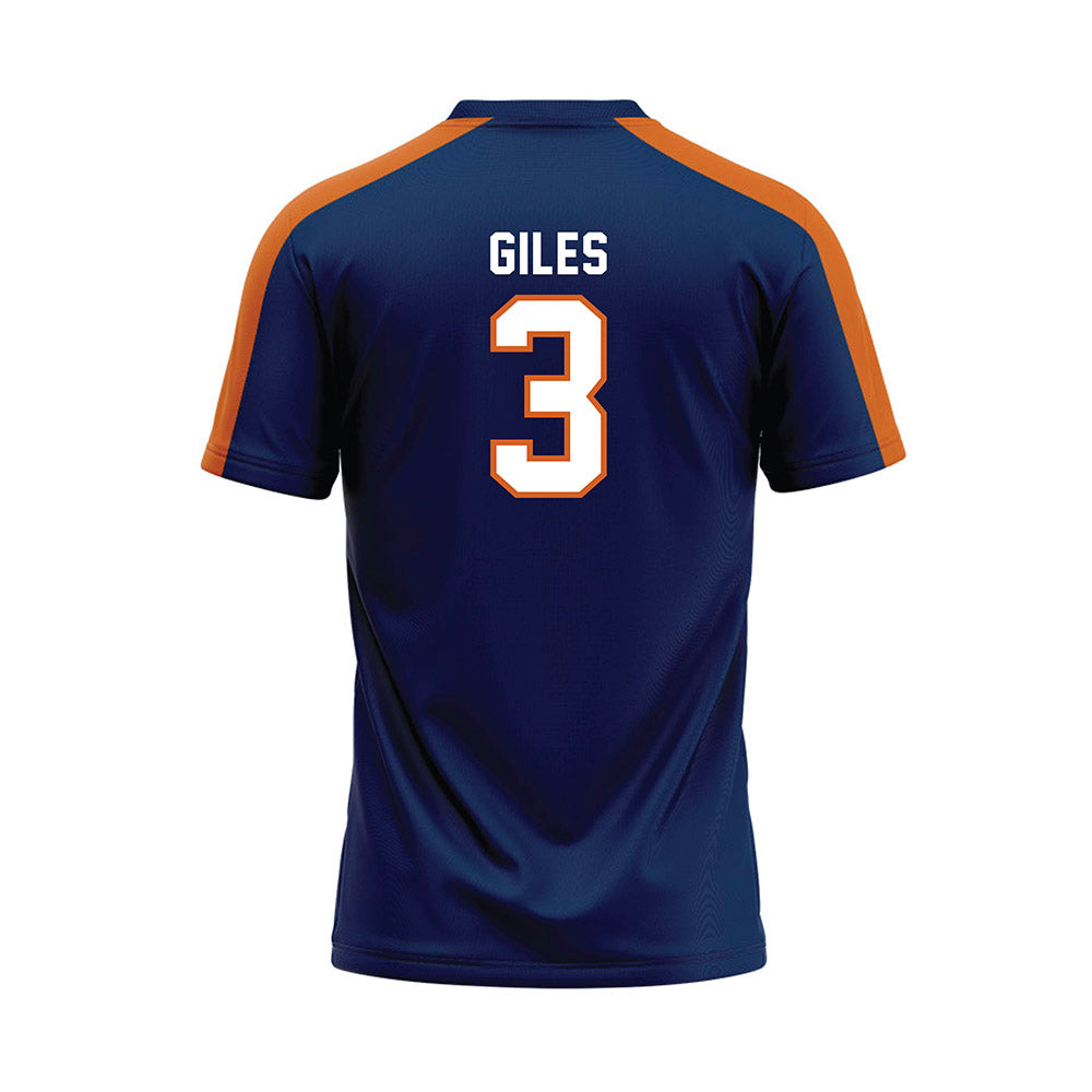 Wheaton IL - NCAA Softball : Bella Giles - Navy Baseball Jersey-1