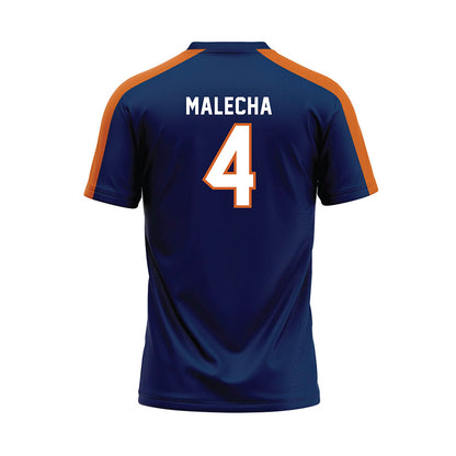 Wheaton IL - NCAA Softball : Makena Malecha - Navy Baseball Jersey-1
