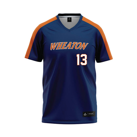 Wheaton IL - NCAA Softball : Olivia Figueroa - Navy Baseball Jersey-0