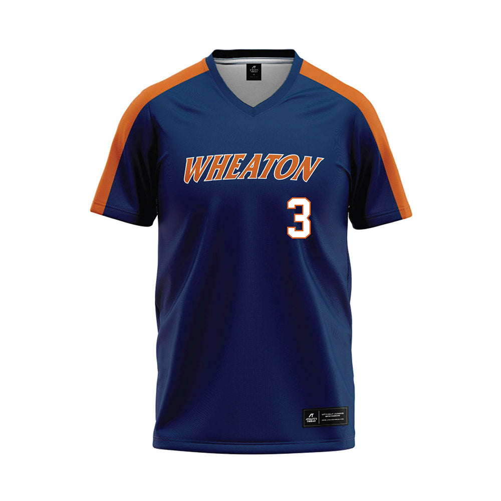 Wheaton IL - NCAA Softball : Bella Giles - Navy Baseball Jersey-0