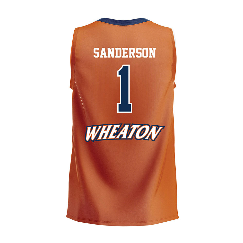 Wheaton IL - NCAA Women's Volleyball : Sarah Sanderson - Orange Volleyball Jersey-1