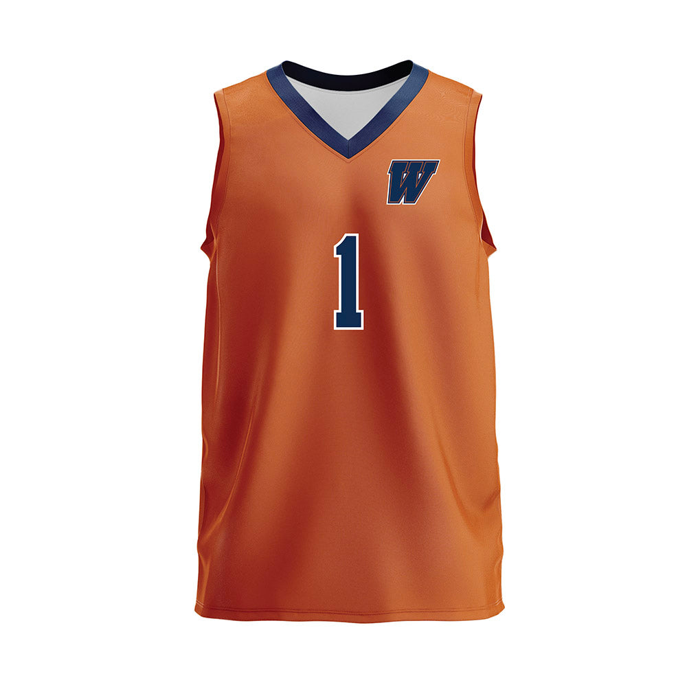 Wheaton IL - NCAA Women's Volleyball : Sarah Sanderson - Orange Volleyball Jersey-0
