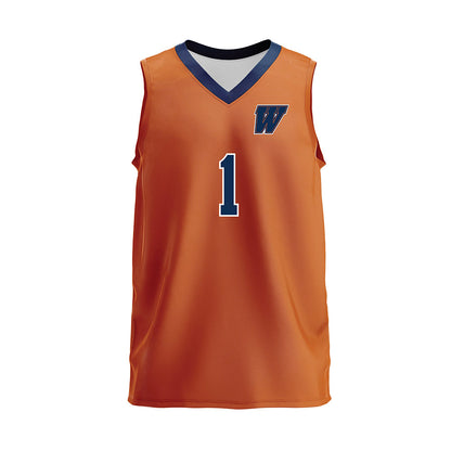 Wheaton IL - NCAA Women's Volleyball : Sarah Sanderson - Orange Volleyball Jersey-0