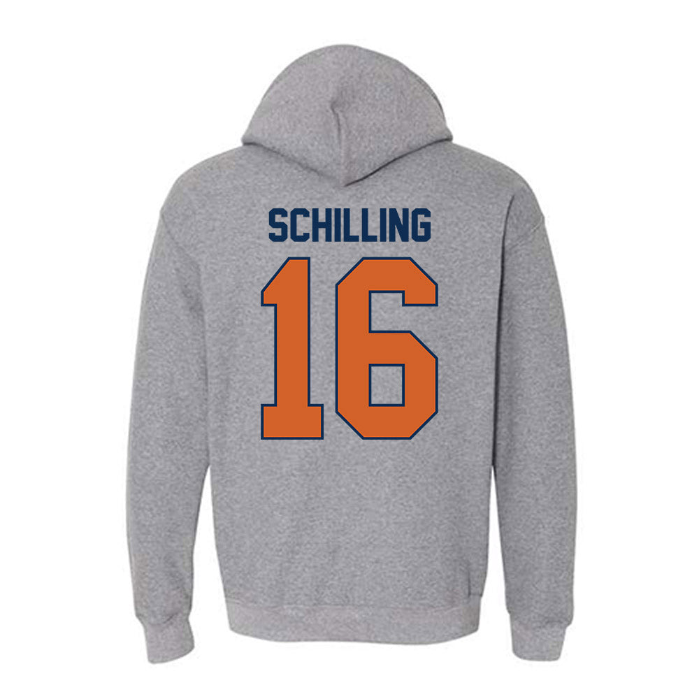 Wheaton IL - NCAA Football : Rich Schilling - Classic Shersey Hooded Sweatshirt-1