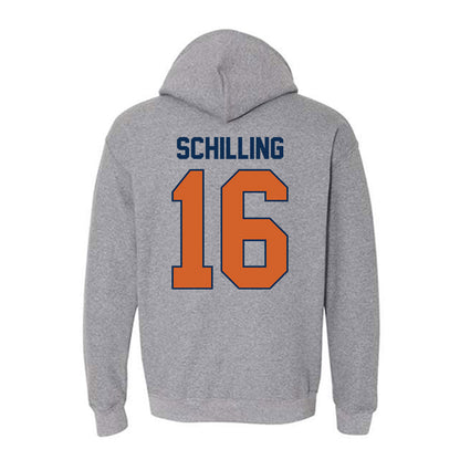 Wheaton IL - NCAA Football : Rich Schilling - Classic Shersey Hooded Sweatshirt-1