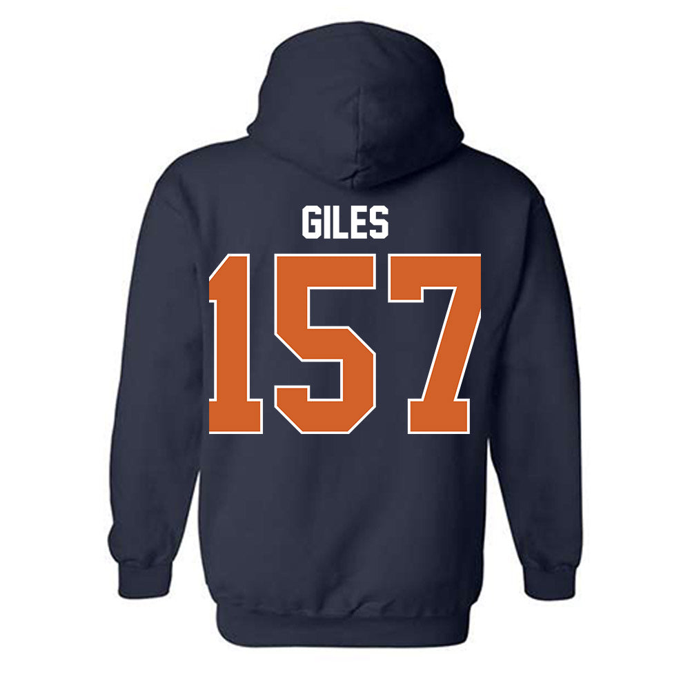 Wheaton IL - NCAA Wrestling : Deonta Giles - Classic Shersey Hooded Sweatshirt-1