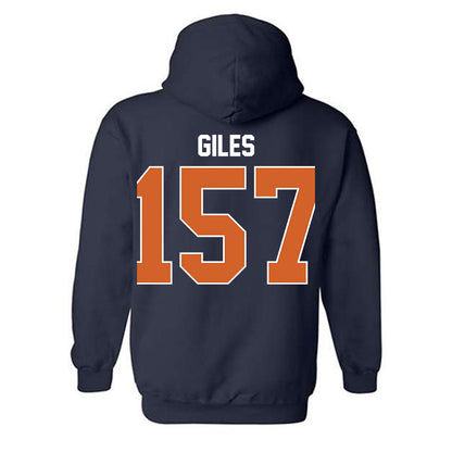Wheaton IL - NCAA Wrestling : Deonta Giles - Classic Shersey Hooded Sweatshirt-1