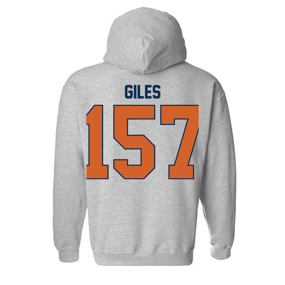 Wheaton IL - NCAA Wrestling : Deonta Giles - Classic Shersey Hooded Sweatshirt-1