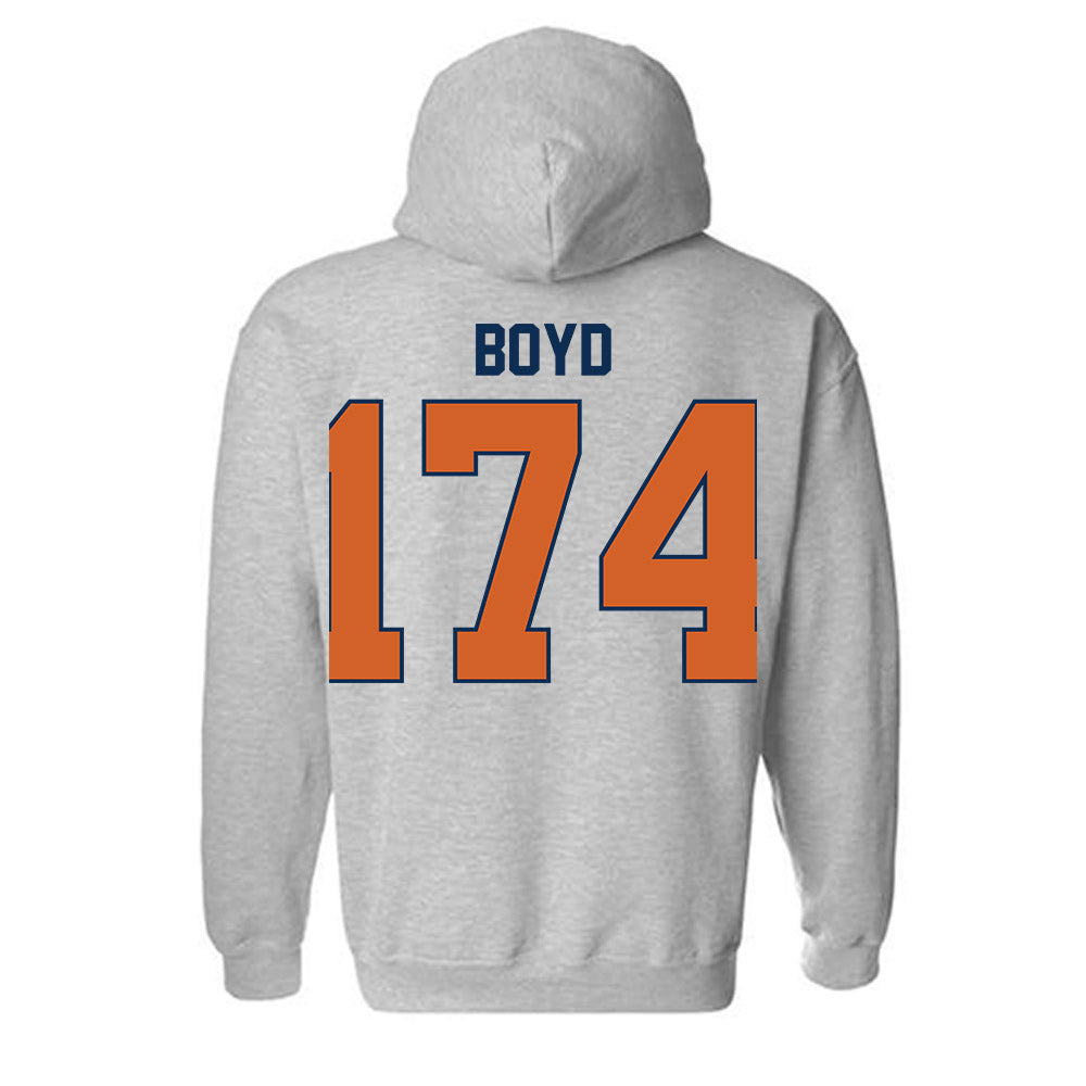 Wheaton IL - NCAA Wrestling : Garrett Boyd - Classic Shersey Hooded Sweatshirt-1