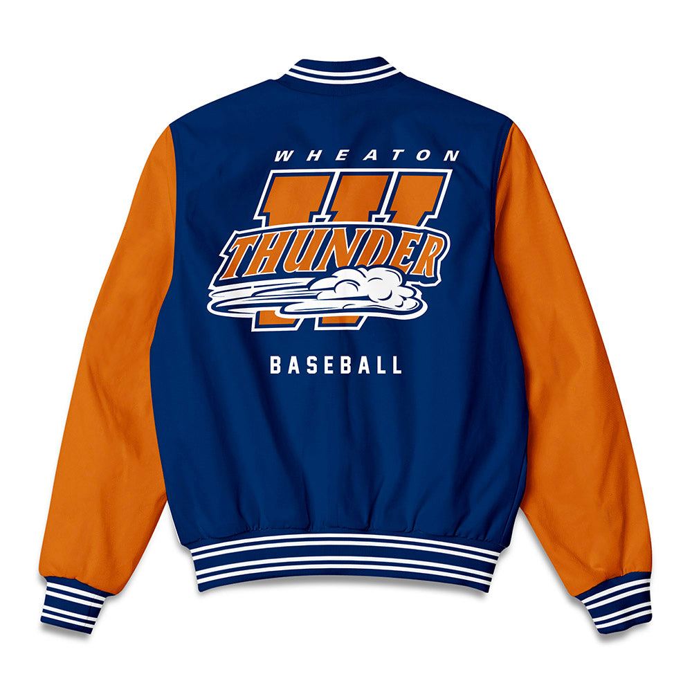 Wheaton IL - NCAA Baseball : Caleb Snyder - Bomber Jacket-1