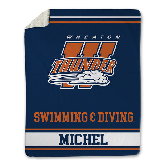Wheaton IL - NCAA Men's Swimming & Diving : Emmitt Michel - Blanket-0