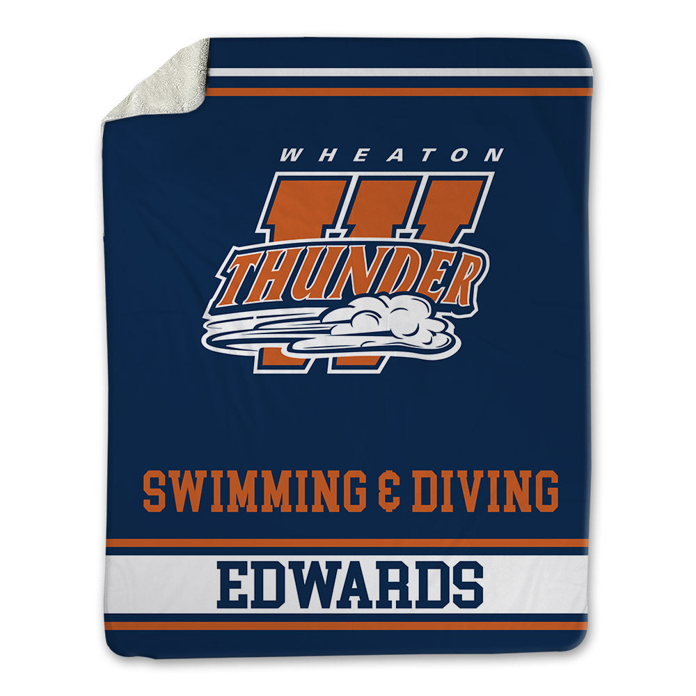 Wheaton IL - NCAA Men's Swimming & Diving : Lucas Edwards - Blanket-0