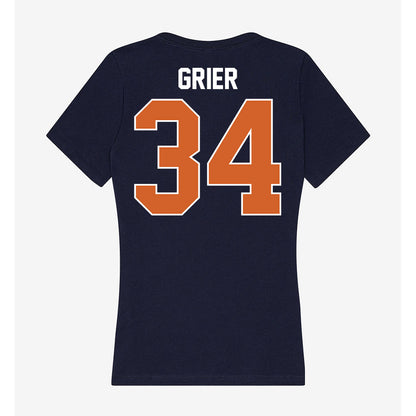 Wheaton IL - NCAA Men's Basketball : Carson Grier - Women's V-Neck T-Shirt-1