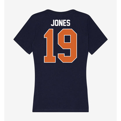 Wheaton IL - NCAA Football : Malachi Jones - Women's V-Neck T-Shirt-1