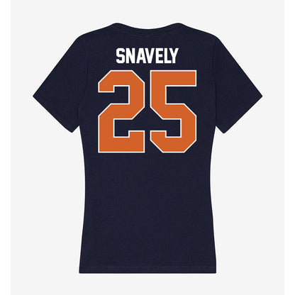 Wheaton IL - NCAA Women's Basketball : Clara Snavely - Women's V-Neck T-Shirt-1