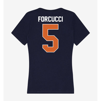 Wheaton IL - NCAA Football : Mark Forcucci - Women's V-Neck T-Shirt-1