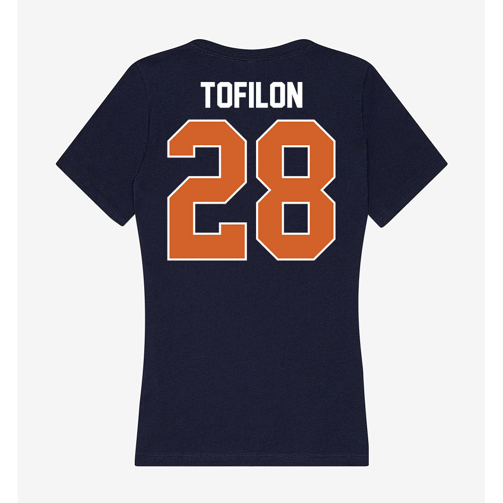 Wheaton IL - NCAA Football : Nate Tofilon - Women's V-Neck T-Shirt-1