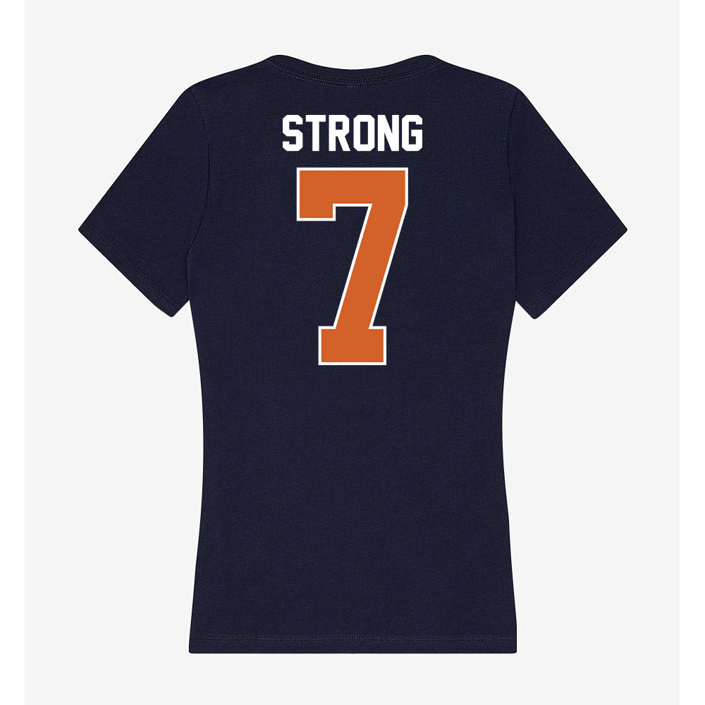 Wheaton IL - NCAA Women's Soccer : Calah Strong - Women's V-Neck T-Shirt-1