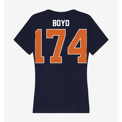 Wheaton IL - NCAA Wrestling : Garrett Boyd - Women's V-Neck T-Shirt-1