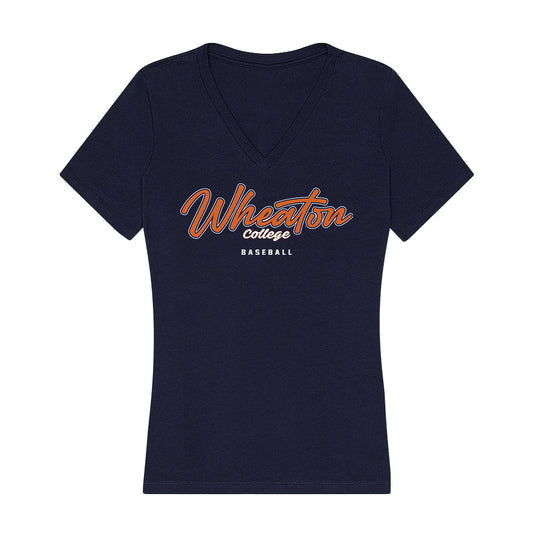 Wheaton IL - NCAA Baseball : Niko Romios - Women's V-Neck T-Shirt-0